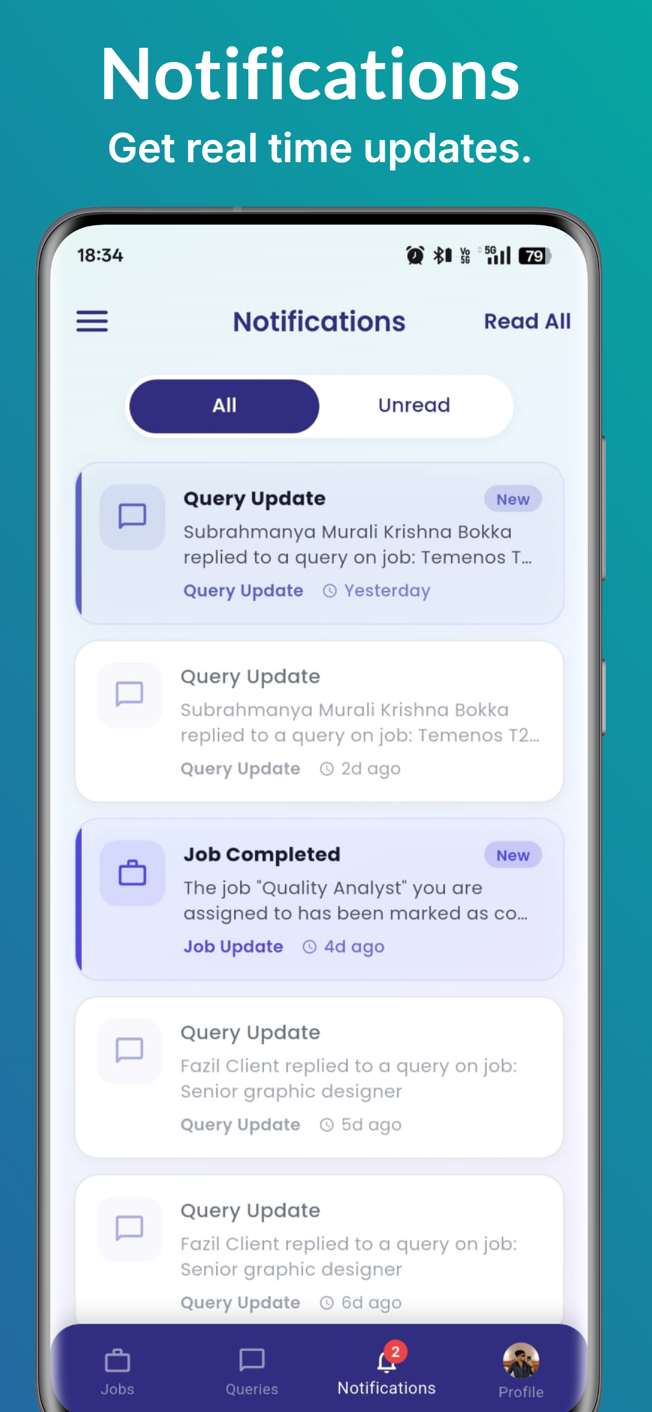 Real-time notifications